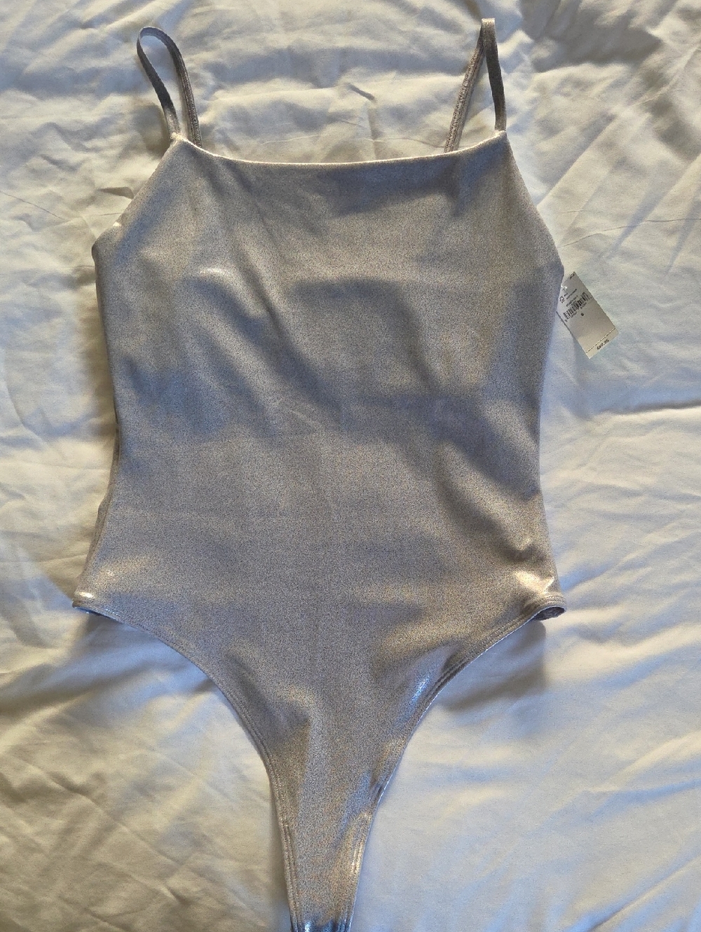 GAP Fit Silver Shimmer One-Piece Swimsuit